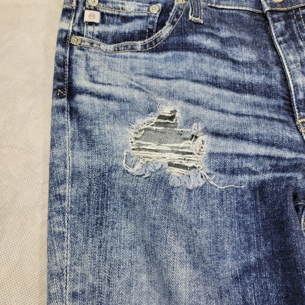 AG Adriano Goldschmeid The‎ Stilt Crop Jeans Distressed Look Size 29